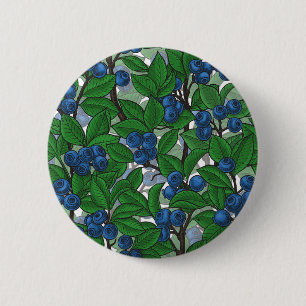 Chapa Redonda De 5 Cm Blueberry sobre blanco