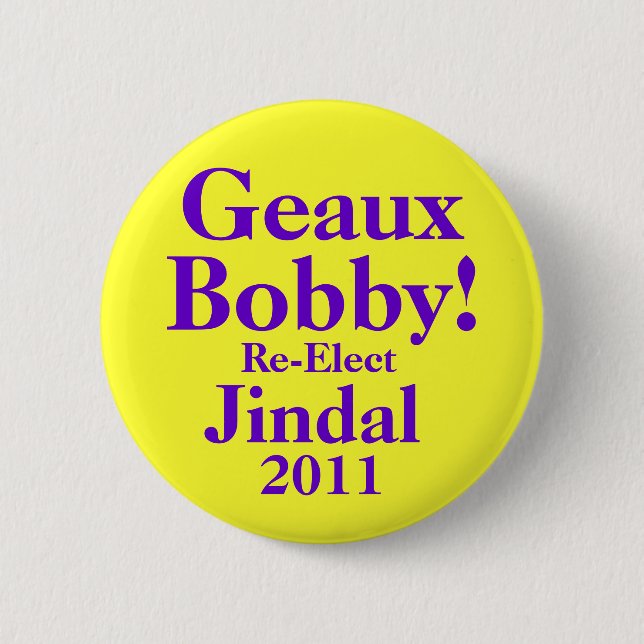 Chapa Redonda De 5 Cm Bobby Jindal 2011 (Anverso)