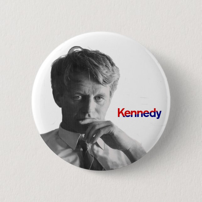 Chapa Redonda De 5 Cm Bobby Kennedy (Anverso)