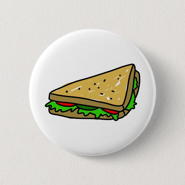 Chapa Redonda De 5 Cm Bocadillo de la ensalada (Anverso)