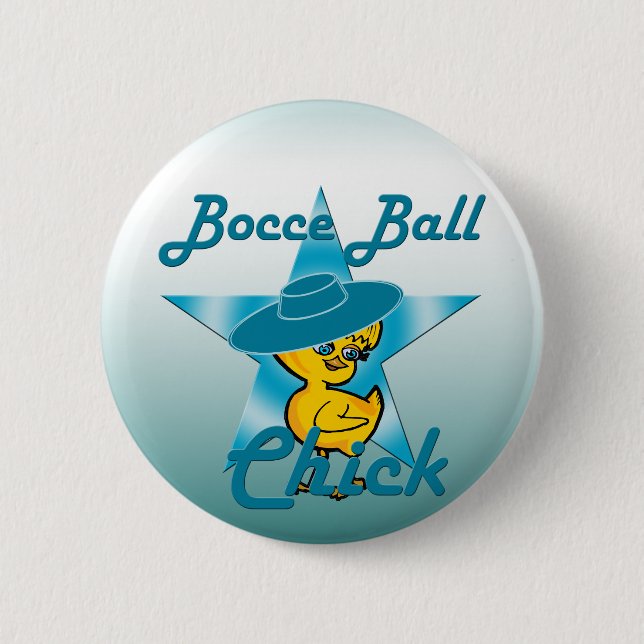 Chapa Redonda De 5 Cm Bocce Ball Chick #7 (Anverso)