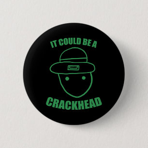 Chapa Redonda De 5 Cm Boceto de duende aficionado podría ser un St Crack