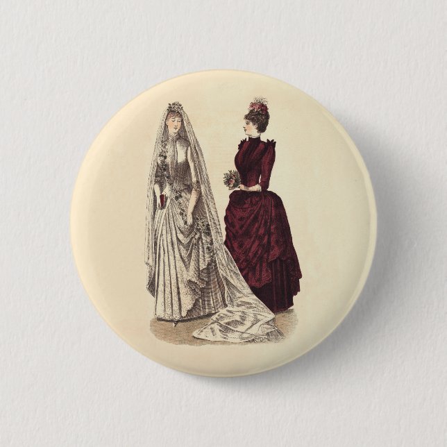 Chapa Redonda De 5 Cm Boda antiguo (Anverso)