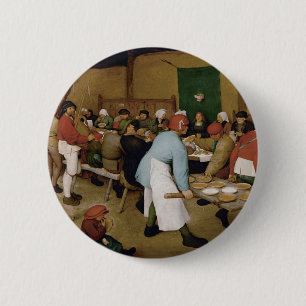 Chapa Redonda De 5 Cm Boda campesina de Pieter Bruegel la anciano