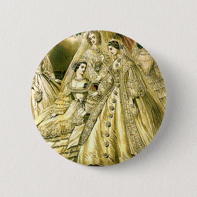 Chapa Redonda De 5 Cm Boda de la vieja novia (Anverso)