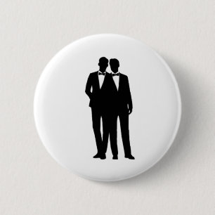 Chapa Redonda De 5 Cm Boda de novio y novio