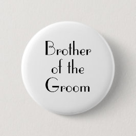 Chapa Redonda De 5 Cm Boda del Hermano del Novio Art Deco