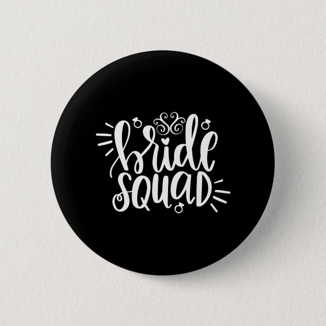 Chapa Redonda De 5 Cm Boda Gift Bride Squad (Anverso)