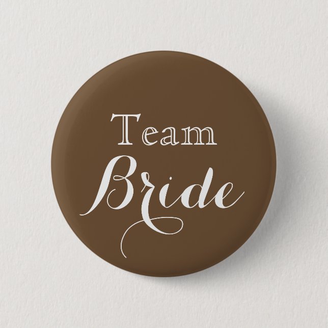 Chapa Redonda De 5 Cm Boda Team Bride (Anverso)