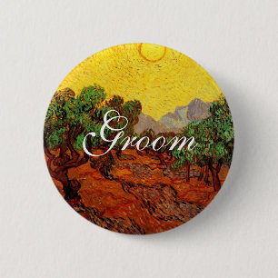 Chapa Redonda De 5 Cm Bodas,Vincent van Gogh Olivos