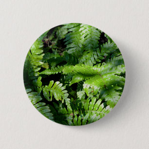 Chapa Redonda De 5 Cm Boho botánico de Spring Green Ferns