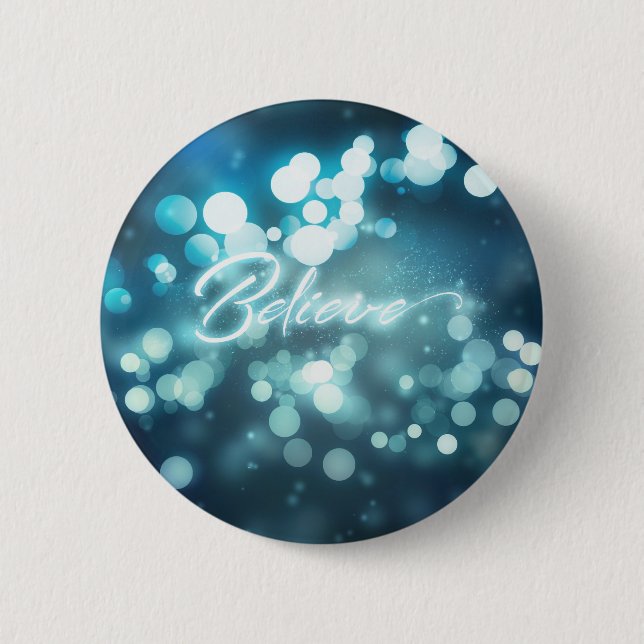 Chapa Redonda De 5 Cm Bokeh Believe (Anverso)