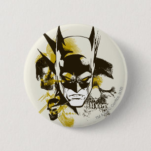 Chapa Redonda De 5 Cm Bola de Batman y cráneos