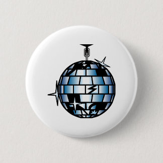 Chapa Redonda De 5 Cm Bola de discoteca