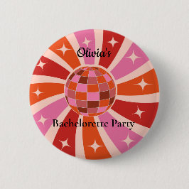 Chapa Redonda De 5 Cm bola de discoteca retro personalizada para fiesta 