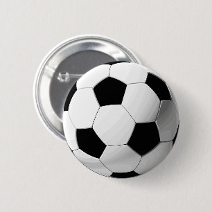 Chapa Redonda De 5 Cm Bola de Fútbol 3D Realista para Fanáticos del Fútb