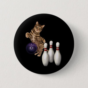 Chapa Redonda De 5 Cm Bola de gato divertida