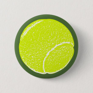 Chapa Redonda De 5 Cm bola de tenis amarilla