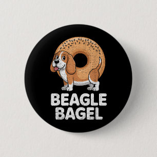Chapa Redonda De 5 Cm Bolsa de perro Beagle Bollo de pan Chiste Pun Anim