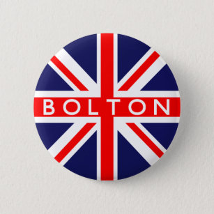 Chapa Redonda De 5 Cm Bolton : Bandera británica
