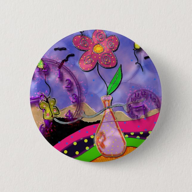 Chapa Redonda De 5 Cm bomba de relojería (Anverso)