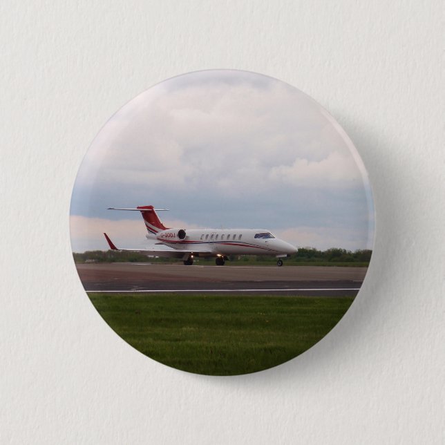 Chapa Redonda De 5 Cm Bombardier Lear Jet 45XR (Anverso)