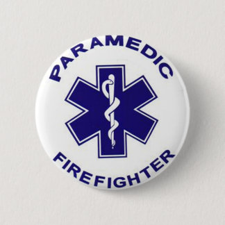 Chapa Redonda De 5 Cm Bombero paramédico
