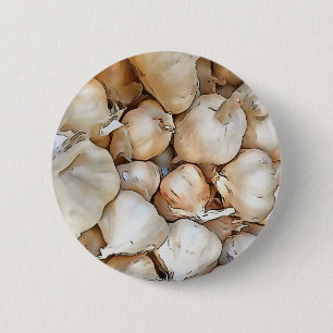 Chapa Redonda De 5 Cm Bombillas de ajo Arte de esquema negro artístico