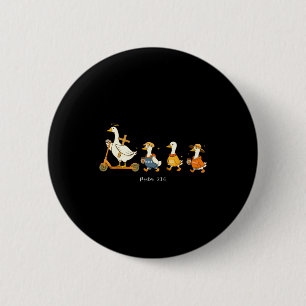 Chapa Redonda De 5 Cm Bondad misericordia salmo 23_6 ganso fe cristiana