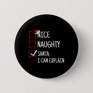 Chapa Redonda De 5 Cm Bonita mala Santa I puede explicar a Navidades gra