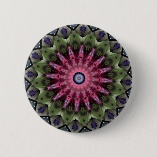 Chapa Redonda De 5 Cm Bonito de flores rosadas kaleidoscope mandala