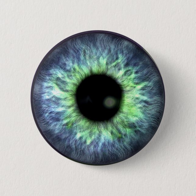 Chapa Redonda De 5 Cm Bonito de Regalo Verde Azul Eyeball (Anverso)