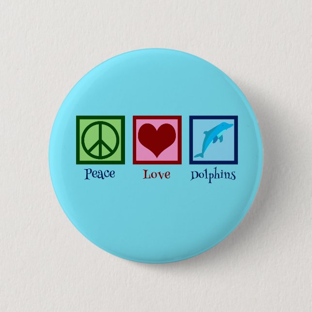 Chapa Redonda De 5 Cm Bonito delfín (Anverso)