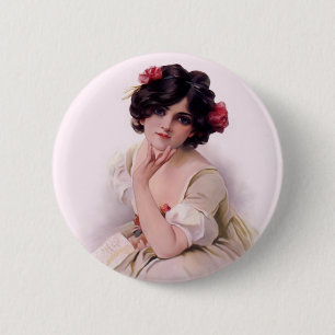 Chapa Redonda De 5 Cm Bonito en rosa