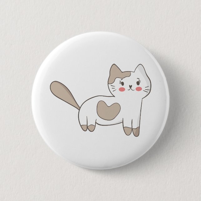 Chapa Redonda De 5 Cm Bonito Kitty (Anverso)