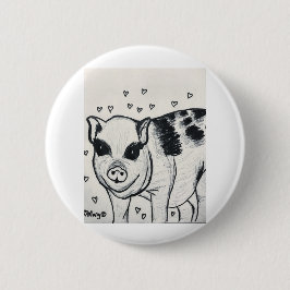 Chapa Redonda De 5 Cm Bonito Little Piggy