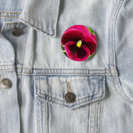 Chapa Redonda De 5 Cm Bonito Púrpura Pansy Floral