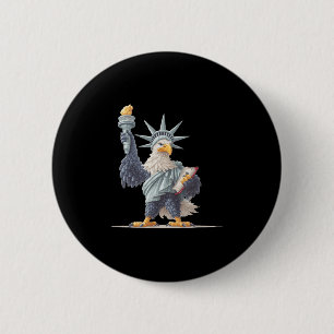 Chapa Redonda De 5 Cm Bonito Usa Estatua Para Ropa Patriótica Lo