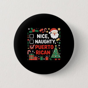Chapa Redonda De 5 Cm Bonitos Navidades puertorriqueños de Santa Lucía