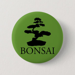 Chapa Redonda De 5 Cm Bonsai Silhouette