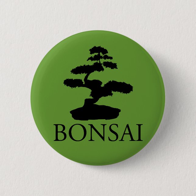 Chapa Redonda De 5 Cm Bonsai Silhouette (Anverso)