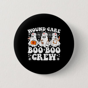 Chapa Redonda De 5 Cm Boo Boo Boo Crew Enfermera Graciosa Fantasma Hallo