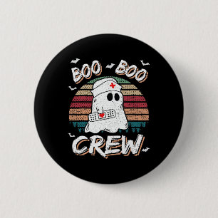 Chapa Redonda De 5 Cm Boo Boo Crew Funny Ghost Ems Emt Enfermera Paraméd