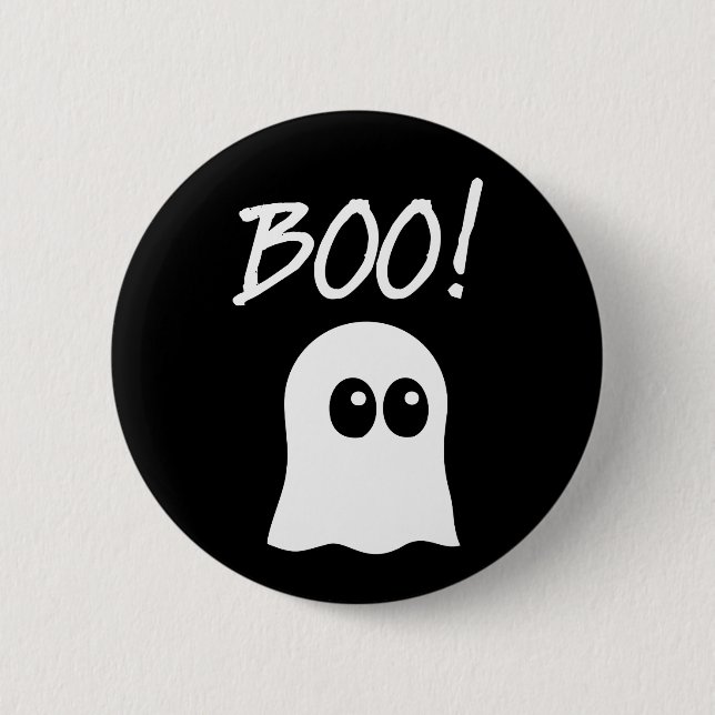 Chapa Redonda De 5 Cm ¡Boo! Fantasma Cuta (Anverso)