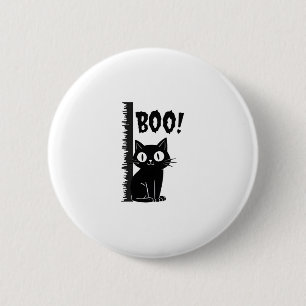 Chapa Redonda De 5 Cm ¡Boo! Gracioso escondiendo a Peekaboo Scary Gato d