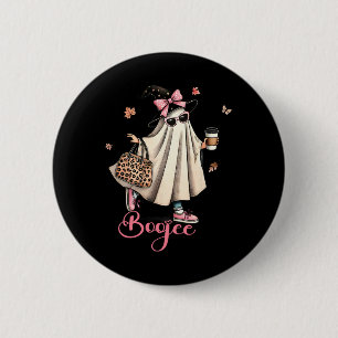 Chapa Redonda De 5 Cm Boo Jee Ghost Bebe Café Coquette Bow Hallowe