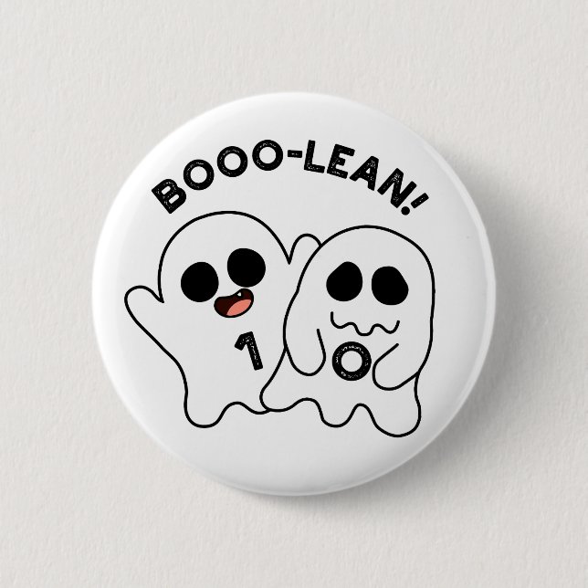 Chapa Redonda De 5 Cm Boo-lean Gracioso PC Ghost Boolean Pun (Anverso)