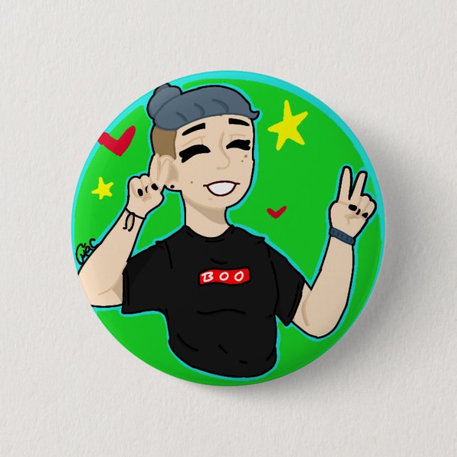 Chapa Redonda De 5 Cm Boo peace kid (Anverso)