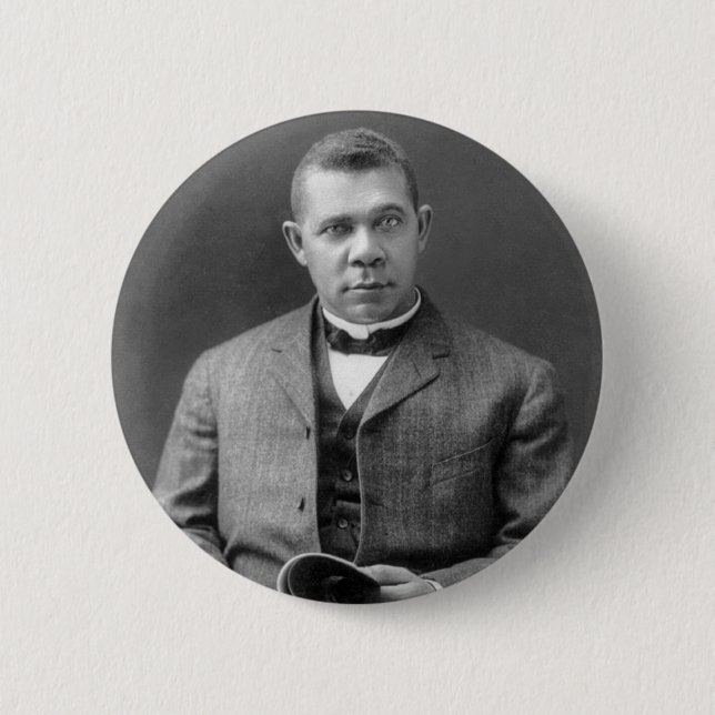 Chapa Redonda De 5 Cm Booker T. Washington, 1903 (Anverso)
