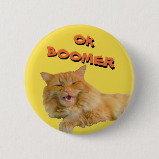 Chapa Redonda De 5 Cm Boomer está bien hablando meme de gato